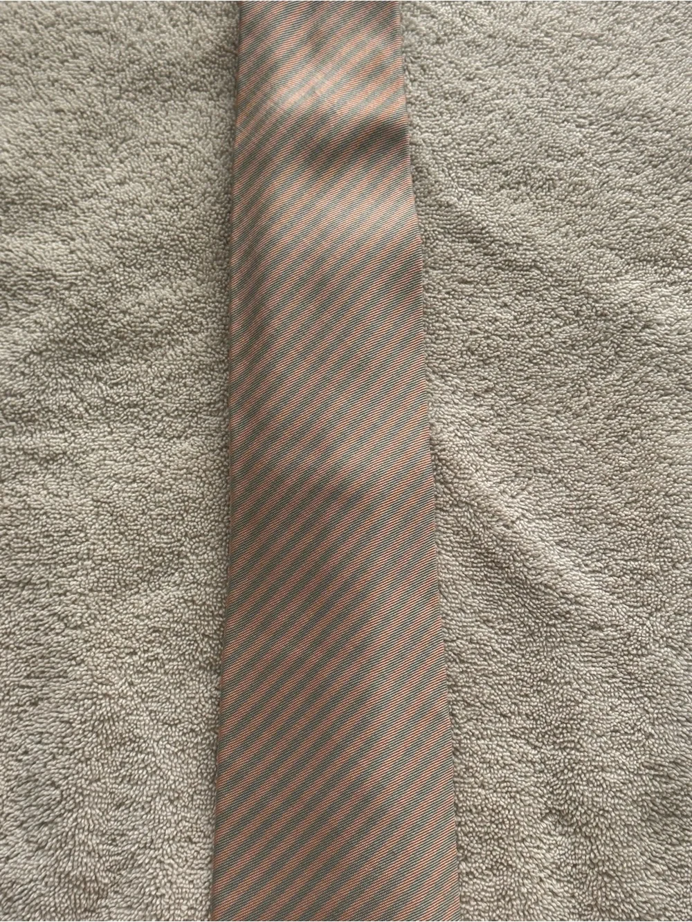 Gucci Men’s Striped Silk Tie in Peach and Light Blue